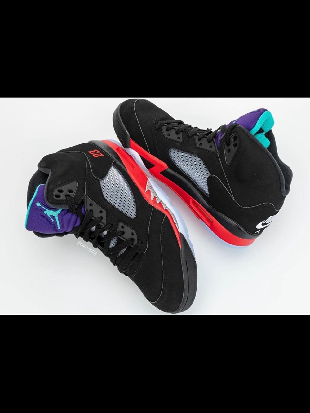 Jordan High-Top Sneakers - Black/Red/Purple/Teal